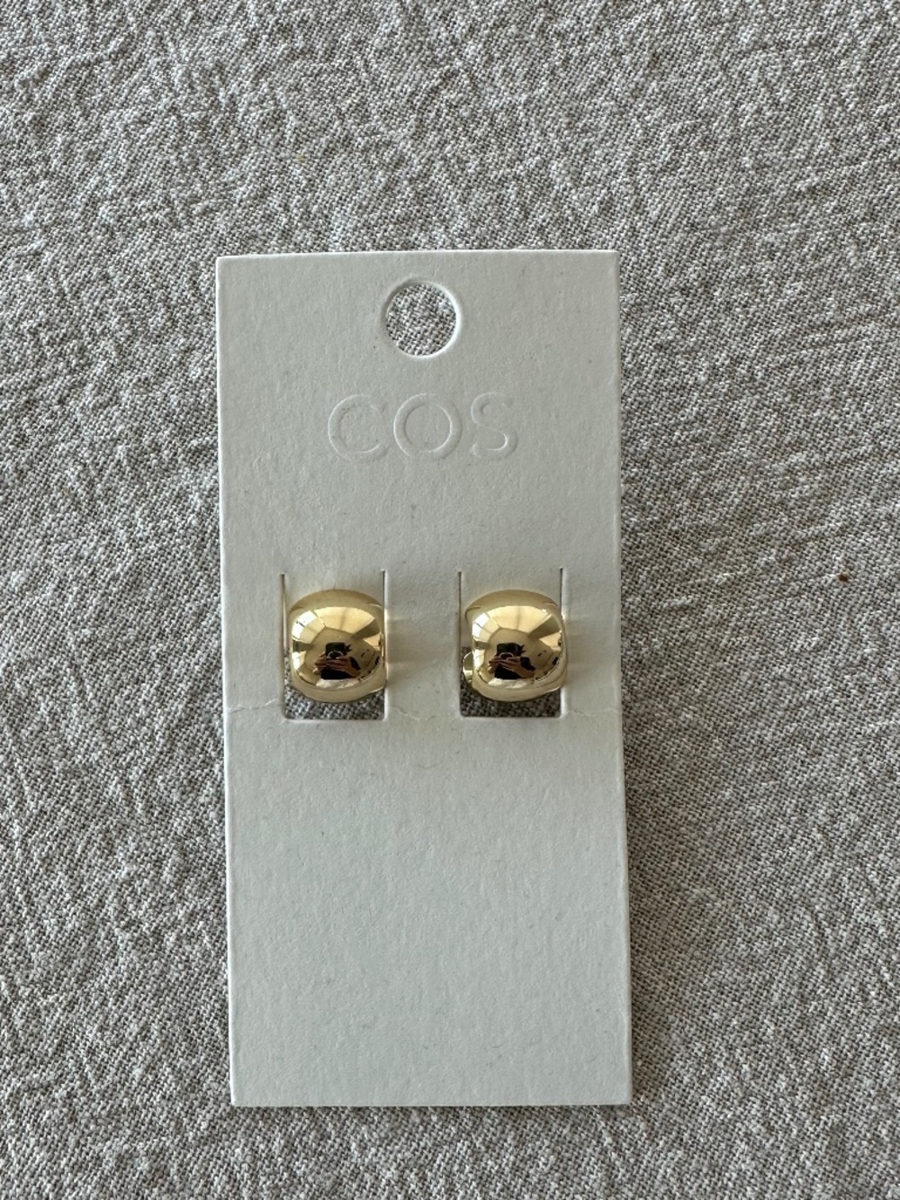 Brand new COS gold pleated hoop earrings